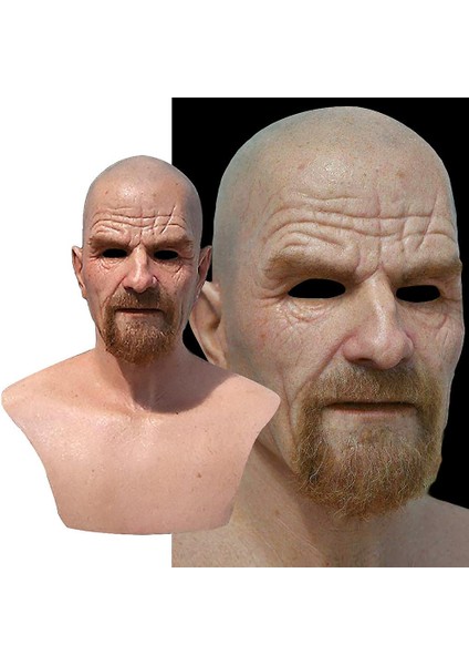 Lateks Maske Breaking Bad Profesör Bay Beyaz Gerçekçi Kostüm Cadılar Bayramı Cosplay Sahne (Yurt Dışından)