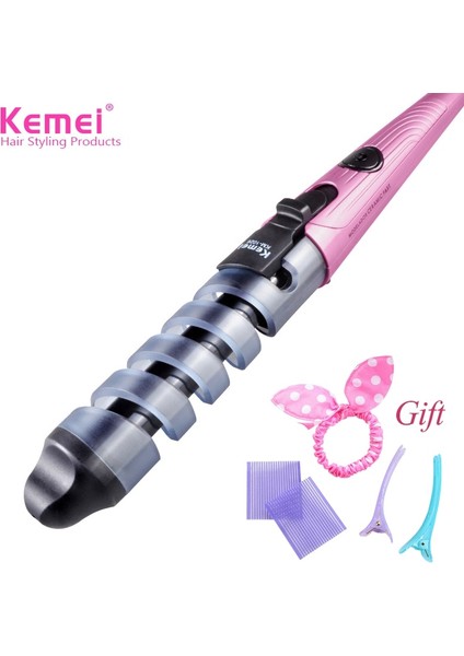 Elektrikli Saç Bigudi 110 220 V 45 W Profesyonel Spiral Curling Demir Değnek Curl Styler Styling Araçları Saç Modelleyici 35D | Curling Ütüler (Mor) (Yurt Dışından)