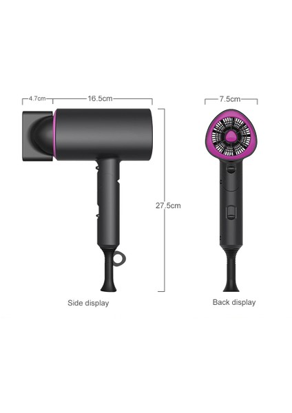 Katlanabilir Saç Kurutucu1800W Güçlü Fön Kurutucu Sıcak / Soğuk Hava Salonları Ve Ev Profesyonel Saç Kurutma Makinesi Secador Pelo | Saç Kurutma Makineleri (Yurt Dışından) fiyatları