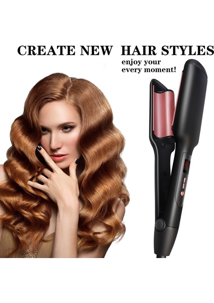 Taşınabilir Yeni Çok Kullanımlı Saç Aracı Curling Demir Saç Bigudi Profesyonel Saç Bakım Araçları Seramik Değnek Üçlü Varil Curling Irons | Curling Ütüleri (Siyah) (Yurt Dışından)