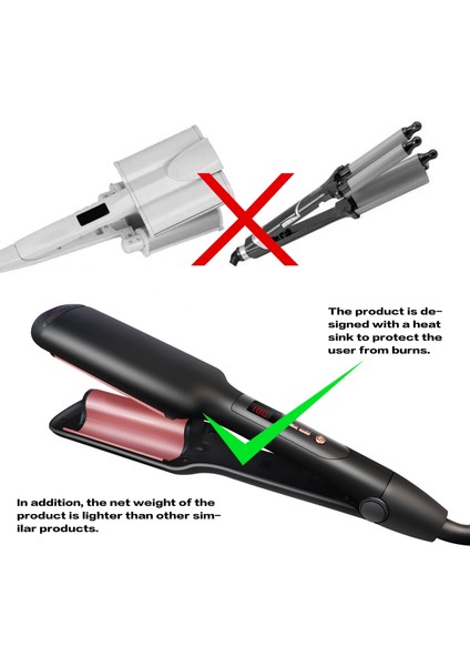 Taşınabilir Yeni Çok Kullanımlı Saç Aracı Curling Demir Saç Bigudi Profesyonel Saç Bakım Araçları Seramik Değnek Üçlü Varil Curling Irons | Curling Ütüleri (Siyah) (Yurt Dışından) fırsatları