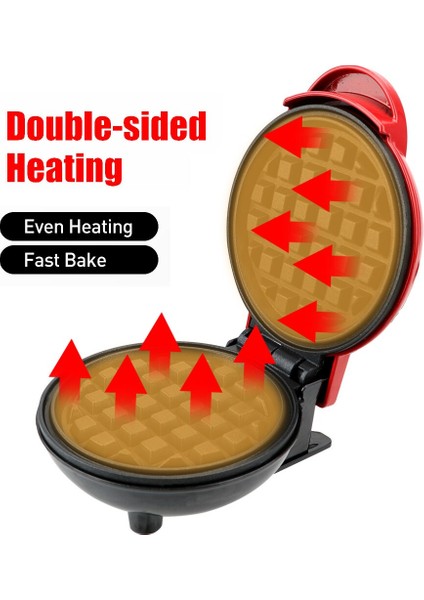 Mini Elektrikli Waffle Maker Kabarcık Yumurta Kek Fırın Kahvaltı Waffle Makinesi Yumurta Kek Fırın Pan Waffle Kalıpları Makinesi Mini Waffle Pot | Waffle Kalıpları (Yurt Dışından)