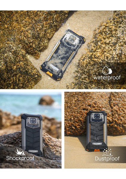 Doogee S88 Pro Rugged Smartphone, 10000 Mah Süper Pil, 6Gb + 128 Gb, 21Mp Üçlü Kamera, 4G Çift Sim Android 10, Ip68 Su Geçirmez Cep Telefonları, 6.3 Inç, Nfc / Gps, Yeşil (Yurt Dışından)