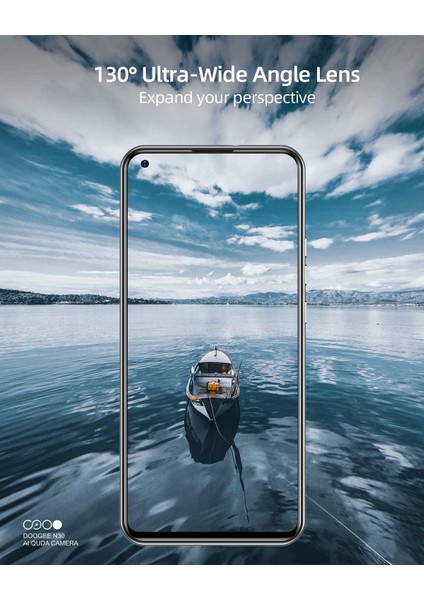 Sanlindou , Doogee N30 Akıllı Telefon Sım Telefonlar Unlocked, 6.55 "Hd + Dotdisplay, 4Gb + 128 Gb, 16Mp Aı Quad Kamera, 4500Mah, Android 10.0, 4G Çift Sım, Parmak Izi / Yüz Id, Beyaz (Yurt Dışından)