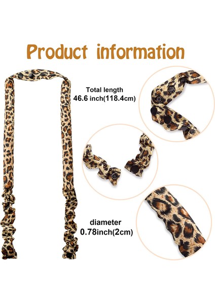 Isısız Kıvırmak Şerit, Ekstra Büyük Şerit Dıy Büyük Varil Curlers, Isısız Saç Curlers, Spiral Curlers Saç Silindirleri (Leopar) | Saç Silindirleri (Yurt Dışından)