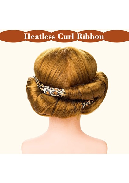Isısız Kıvırmak Şerit, Ekstra Büyük Şerit Dıy Büyük Varil Curlers, Isısız Saç Curlers, Spiral Curlers Saç Silindirleri (Leopar) | Saç Silindirleri (Yurt Dışından)
