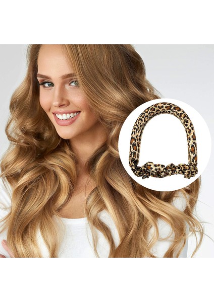 Isısız Kıvırmak Şerit, Ekstra Büyük Şerit Dıy Büyük Varil Curlers, Isısız Saç Curlers, Spiral Curlers Saç Silindirleri (Leopar) | Saç Silindirleri (Yurt Dışından)