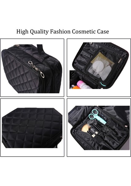 Şevval Özçelik Güzellik Derece Çift Katmanlı Kozmetik Çantası Kutusu Kadınlar Güzellik Vanity Makyaj Araçları Organizatör (Yurt Dışından) fırsatları