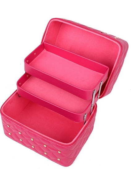 Kozmetik Çantası Kadın Pu Deri Rhinestone Makyaj Çantaları Seyahat Organizatör Moda Stil Kapasitesi 3 Katlar Kozmetik Bagaj Kutusu Taşınabilir | Kozmetik Çanta Ve Davalar (Yurt Dışından) fiyatları