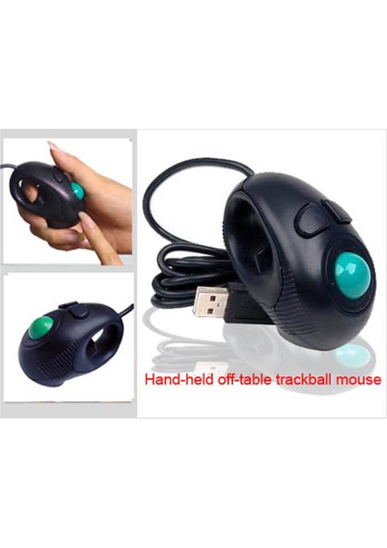 Parmak El 4D Usb Mini Taşınabilir Trackball Mouse Pc Dizüstü Bilgisayar (Yurt Dışından)