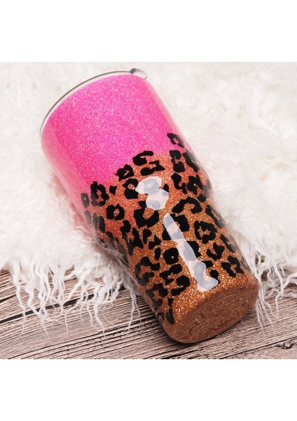 Pembe Leopar Epoksi Tumbler Glitter Paslanmaz Çelik El Yapımı Pembe Çita Kupası Hediye Su Tutucu Için | Kozmetik Çanta Ve Davalar (Yurt Dışından) modelleri