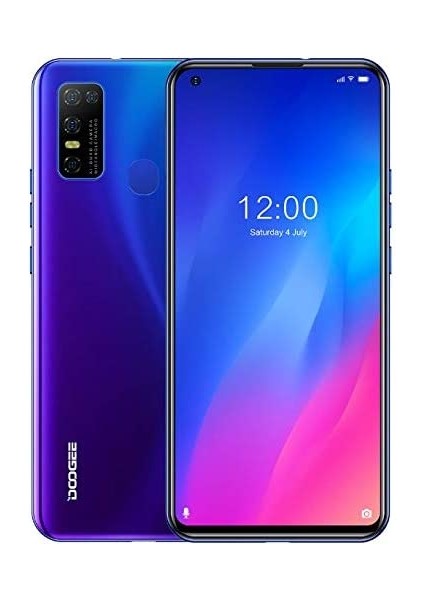 Sanlindou , Doogee N30 Akıllı Telefon Sım Telefonlar Unlocked, 6.55 "Hd + Dotdisplay, 4Gb + 128 Gb, 16Mp Aı Quad Kamera, 4500Mah, Android (Yurt Dışından) Mavi