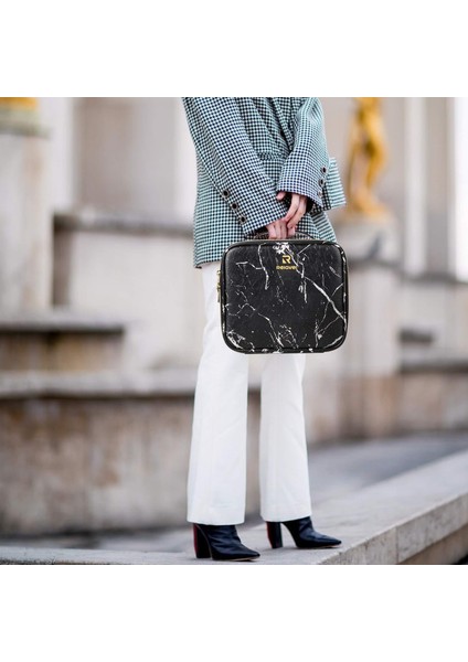 Kozmetik Saklama Kutusu Mermer Kozmetik Çantası Bölüm Çok Fonksiyonlu Taşınabilir Seyahat Depolama Makyaj Durumda | Kozmetik Çanta Ve Davalar (Yurt Dışından) fiyatları