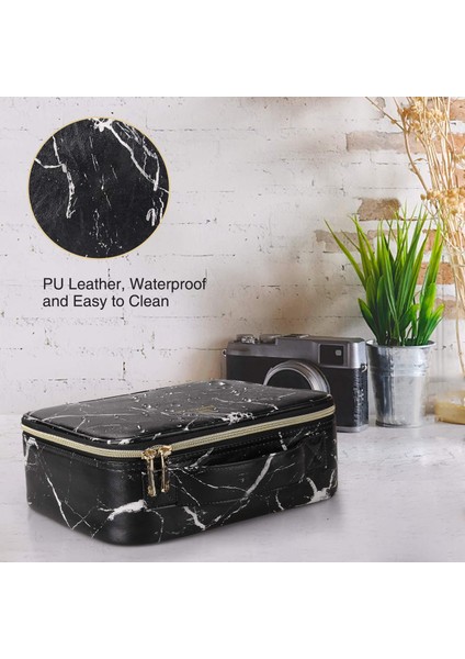 Kozmetik Saklama Kutusu Mermer Kozmetik Çantası Bölüm Çok Fonksiyonlu Taşınabilir Seyahat Depolama Makyaj Durumda | Kozmetik Çanta Ve Davalar (Yurt Dışından) modelleri