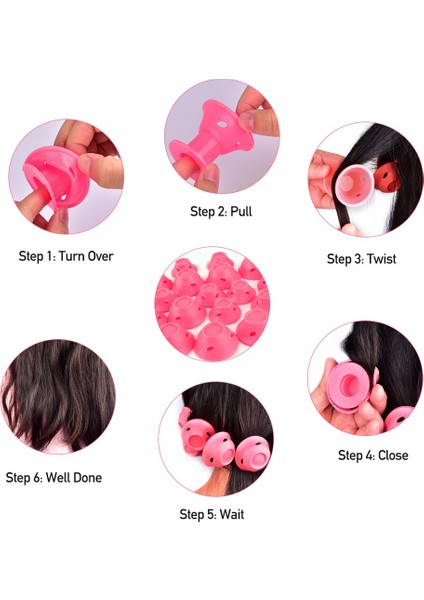 30 Adet Yumuşak Saç Silindirleri Büyük / Küçük Sihirli Silikon Hiçbir Isı Saç Curlers Silindirler Salon Güzellik Şekillendirici Aracı Saç Bakım AksesuarlarıSaç Silindirleri (Yurt Dışından) fırsatları