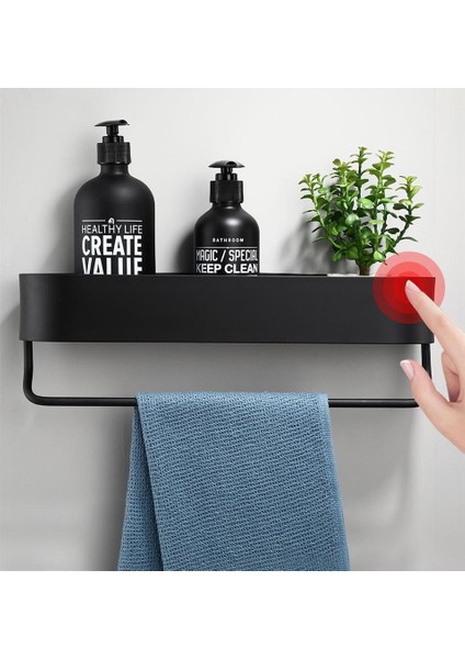 Uzay Alüminyum Siyah Banyo Rafları Mutfak Duvar Raf Duş Depolama Raf Havlu Bar Banyo Aksesuarları 50 Cm Uzunluk Banyo Rafları (Yurt Dışından) modelleri