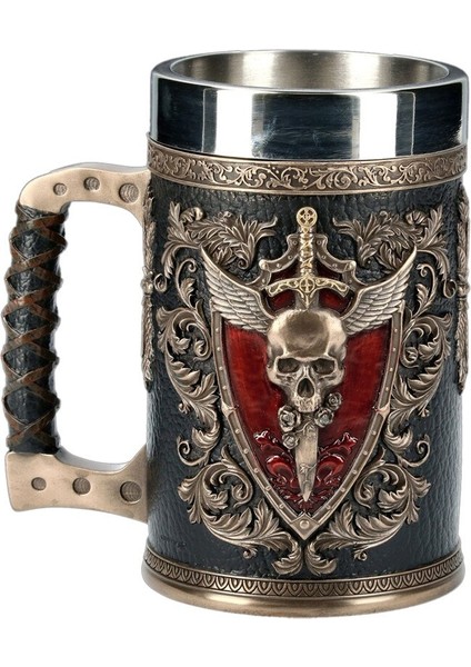Bira Kupalar Paslanmaz Çelik Stein Tankard Çift Başlı Kartal Kanatlı (Yurt Dışından)
