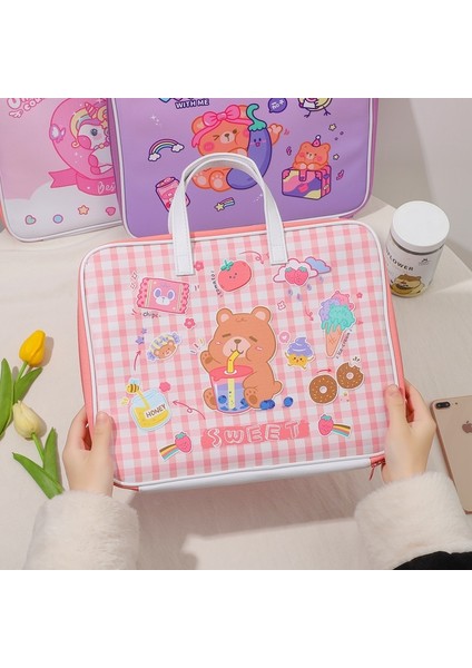 Sevimli Ayı Için Karikatür Kol Durumda Unicorn Dizüstü Bilgisayar Dizüstü Iç Çanta Çanta | Kozmetik Çantalar Kılıflar (Pembe) (Yurt Dışından) fiyatları