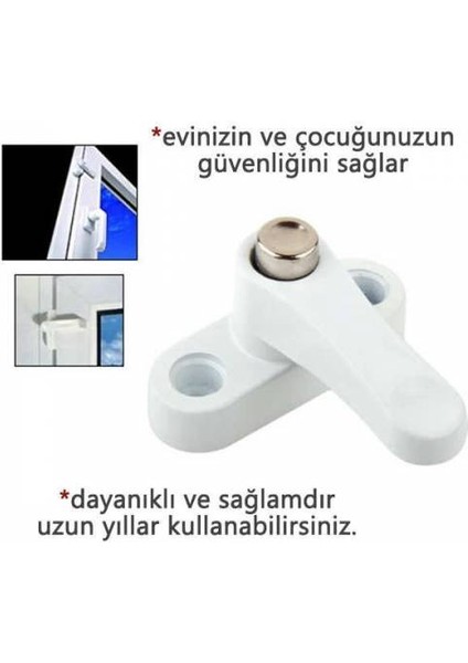 Pvc Kapı Pencere Emniyet Kilidi - Düğmeli Pimapen Kilidi - Çelik