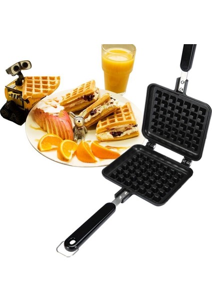 Yapışmaz Waffle Maker Makinesi Mutfak Waffle Pişirme Kalıp Gaz Pan Kabarcık Yumurta Kek Fırın Kahvaltı Makinesi Kek Makinesi | Waffle Kalıpları (Yurt Dışından)