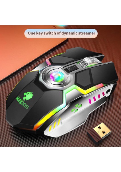 G80 Kablosuz Oyun Fare Şarj Edilebilir Oyun Mouse Sessiz Ergonomik 7 Tuşlar Rgb Arkadan Aydınlatmalı 1600 Dpı Fare Bilgisayar Pro Gamer Için (Yurt Dışından) fiyatları
