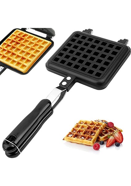 Yapışmaz Waffle Maker Makinesi Mutfak Waffle Pişirme Kalıp Gaz Pan Kabarcık Yumurta Kek Fırın Kahvaltı Makinesi Kek Makinesi | Waffle Kalıpları (Yurt Dışından)