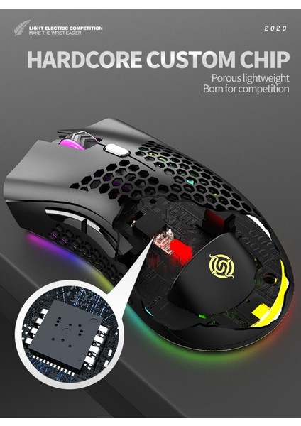 Bm600 2.4 Ghz Kablosuz Fare 1600Dpı Usb Şarj Edilebilir Petek Rgb Optik 7 Tuşlar Fare Dizüstü Pc Oyun Ofisi Için (Yurt Dışından) fırsatları