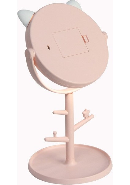 1 Adet Makyaj Led Ayna Masa Masaüstü Tezgah Banyo Seyahat Için Sıradan Pembe Kedi Kulak Led Ayna Usb Kablosu | Makyaj Aynaları (Pembe) (Yurt Dışından)