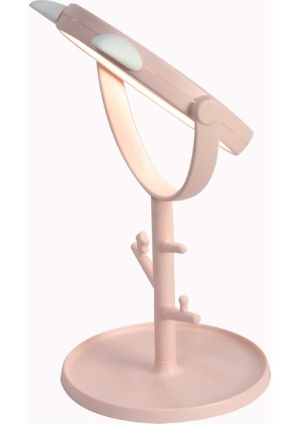1 Adet Makyaj Led Ayna Masa Masaüstü Tezgah Banyo Seyahat Için Sıradan Pembe Kedi Kulak Led Ayna Usb Kablosu | Makyaj Aynaları (Pembe) (Yurt Dışından)