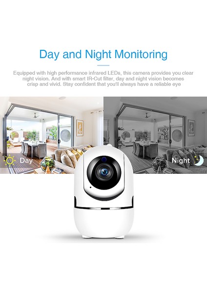 Dome Kamera Ip Gözetim Cctv Kamera 1080 P 360 ° Gece Görüş Bebek Monitörü Kapalı Kablosuz Ev Güvenlik Kamera Wifi | Gözetim Kameraları (Yurt Dışından)