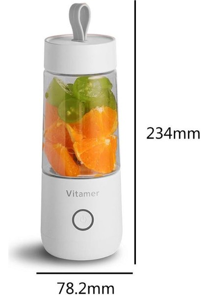 Taşınabilir Elektrikli Meyve Sıkacağı Usb Şarj Edilebilir Smoothie Maker Blender Makinesi (Yurt Dışından)