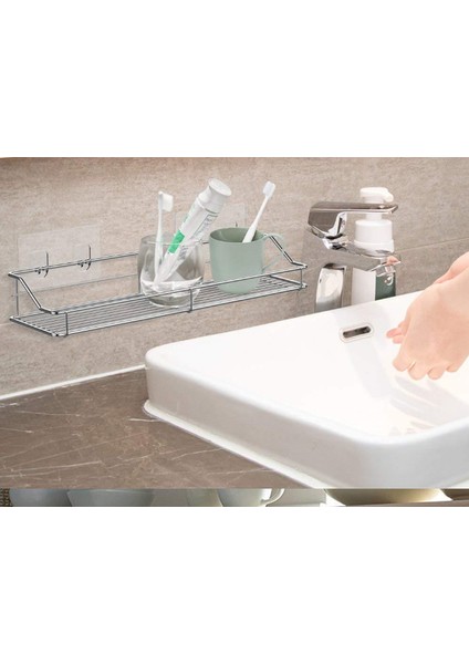 Paslanmaz Çelik Mutfak Banyo Raf Duvar Dağı Duş Sondaj Organizatör Şampuan Tutucu Raf | Banyo Rafları (Yurt Dışından)