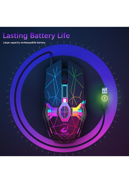 Kablosuz Oyun Fare 2.4G 2400 Dpı Usb Şarj Edilebilir Mute Arka Işık Fareler Isteğe Bağlı Fare Bluetooth Windows Bilgisayar Pc (Yurt Dışından) fiyatları