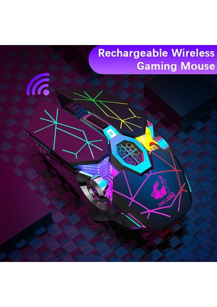 Kablosuz Oyun Fare 2.4G 2400 Dpı Usb Şarj Edilebilir Mute Arka Işık Fareler Isteğe Bağlı Fare Bluetooth Windows Bilgisayar Pc (Yurt Dışından) fırsatları