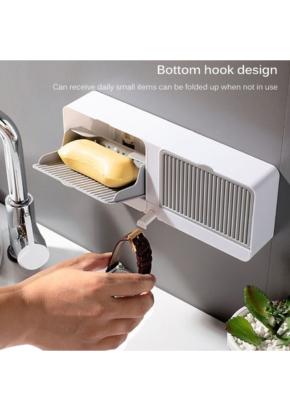 Banyo Esnek Sabun Yemekleri Depolama Tutucu Plaka Tepsi Drenaj Yaratıcı Banyo Araçları Yumruk Ücretsiz Flip Sabun Dağı Pratik Iyi | Sabunluklar (Yurt Dışından)