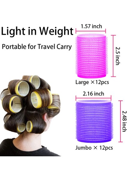 Saç Silindirleri 12 Adet Curlers Kendinden Kavrama Holding Silindirler Kuaförlük Curlers Saç Tasarım Yapışkan Cling Stil Dıy Veya | Saç Silindirleri (Mor) (Yurt Dışından) fiyatları