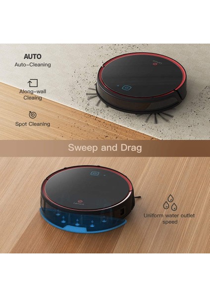Lefant T700 Robot Elektrikli Süpürge Islak Mopping Wi Fi / Alexa, Süper Sessiz Ince, Kendini Şarj, Sert Zemin ve Düşük Kazık Halı | Elektrikli Süpürgeler modelleri