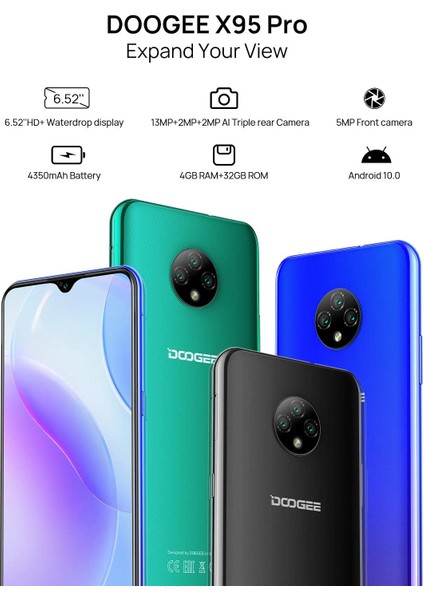 X95 16 GB (Doogee Türkiye Garantili) Siyah modelleri