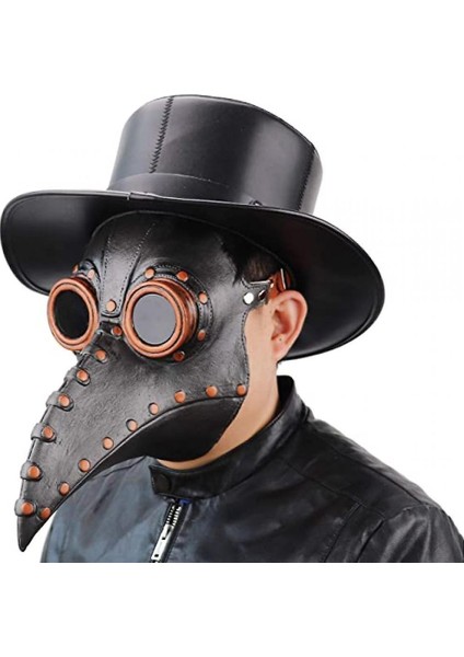 Veba Doktor Karga Maskesi Steampunk Uzun Burun Kuş Gaga Maskesi (Yurt Dışından)