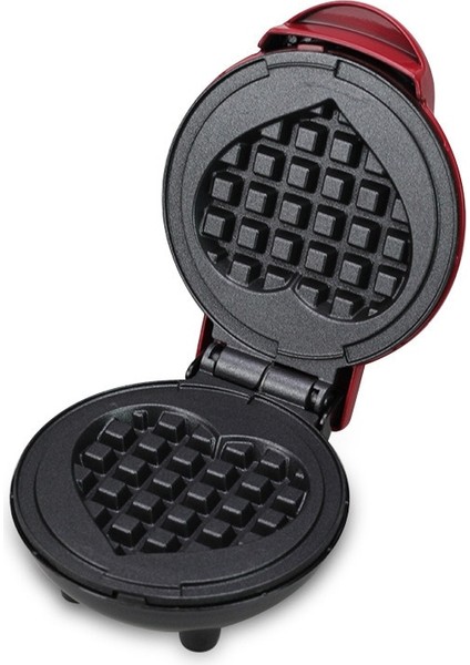 Mini Elektrikli Kalp Şeklinde Waffle Makinesi 1800W - Kırmızı (Yurt Dışından) fırsatları