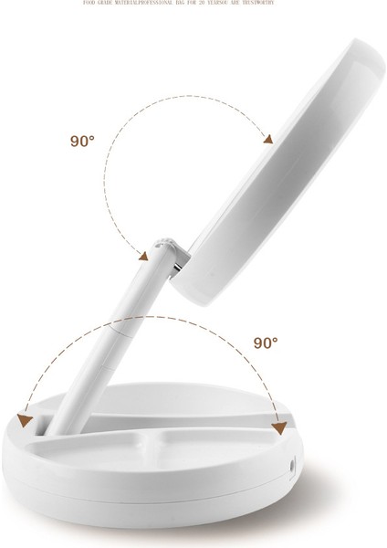 Katlanabilir Led Işık Makyaj Aynası Depolama Tepsisi Led Yüz Ayna Ayarlanabilir Usb Led Vanity Arkadan Ayna Masa Kozmetik Ayna | Makyaj Aynaları (Yurt Dışından) modelleri
