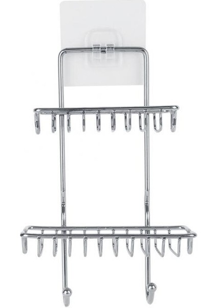 2 Katmanlı Paslanmaz Çelik Sabunluk Çanak Tutucu Sabunlar Depolama Tepsisi / Kancalar Banyo Anti Pas Sabun Depolama Organizer Raf | Sabunluklar (Yurt Dışından) fırsatları