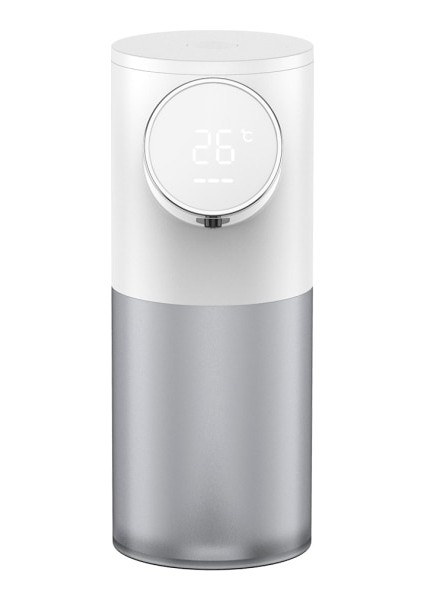 320 Ml Otomatik Sabunluk Usb Şarj Edilebilir Sıvı Sabun Dağıtıcılar Dijital Ekran Köpük Dispenserler (Beyaz) (Yurt Dışından)