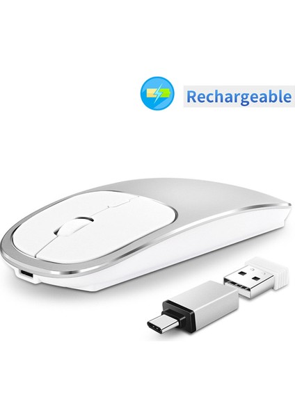 Metal Kablosuz Fare Şarj Edilebilir Sessiz Tıklama Fare Usb Tip-C Fare Macbook Dizüstü Dizüstü Pc Için Ergonomik Fareler (Yurt Dışından) fiyatları