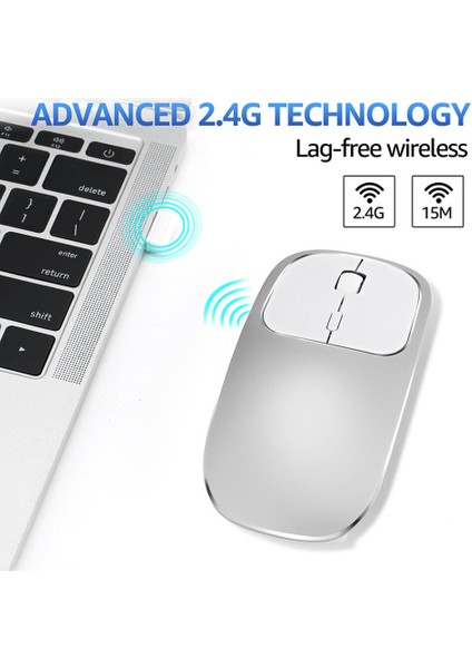Metal Kablosuz Fare Şarj Edilebilir Sessiz Tıklama Fare Usb Tip-C Fare Macbook Dizüstü Dizüstü Pc Için Ergonomik Fareler (Yurt Dışından) modelleri