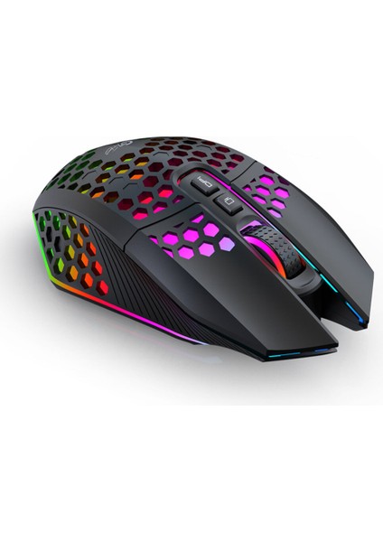 X801 Kablosuz Oyun Fare Petek Hollow Ergonomik Tasarlanmış Usb 10 M Kablosuz Şanzıman Profesyonel Rgb Fare Gamer (Yurt Dışından)