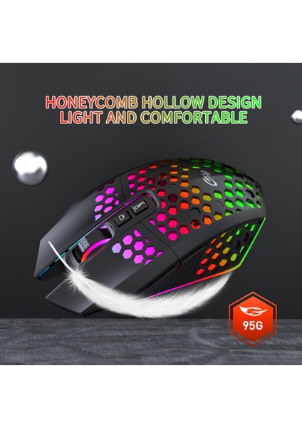 X801 Kablosuz Oyun Fare Petek Hollow Ergonomik Tasarlanmış Usb 10 M Kablosuz Şanzıman Profesyonel Rgb Fare Gamer (Yurt Dışından) fırsatları