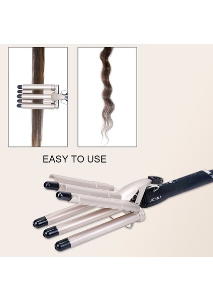 Saç Crimper Curling Demir Seramik Crimer Falan Bigudi Değnek Hızlı Isıtma Beş 5 Varil Saç Waver Araçları Her Türlü Saç | Curling Ütüler (Yurt Dışından)