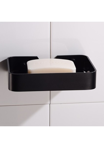 Sabunluk Depolama Tutucu Siyah Uzay Alüminyum Çok Amaçlı Sabunluk Duş Duvara Monte Dekoratif Banyo Sabunluk Kare | Sabunluklar (Yurt Dışından)
