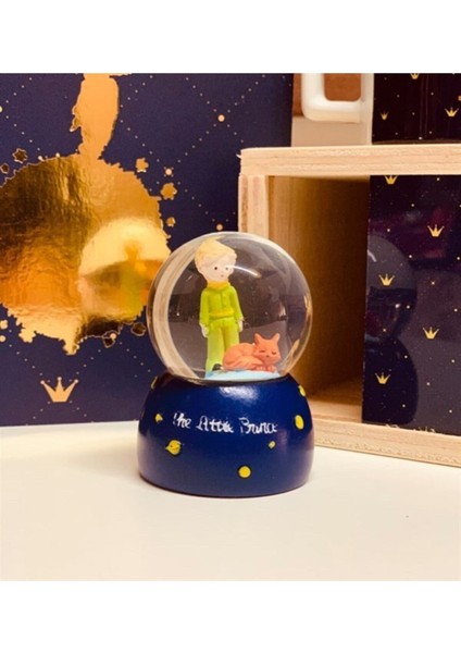 Mini Boy Küçük Prens Kar Küresi Işıklı 6.5 cm Dekoratif Hediyelik